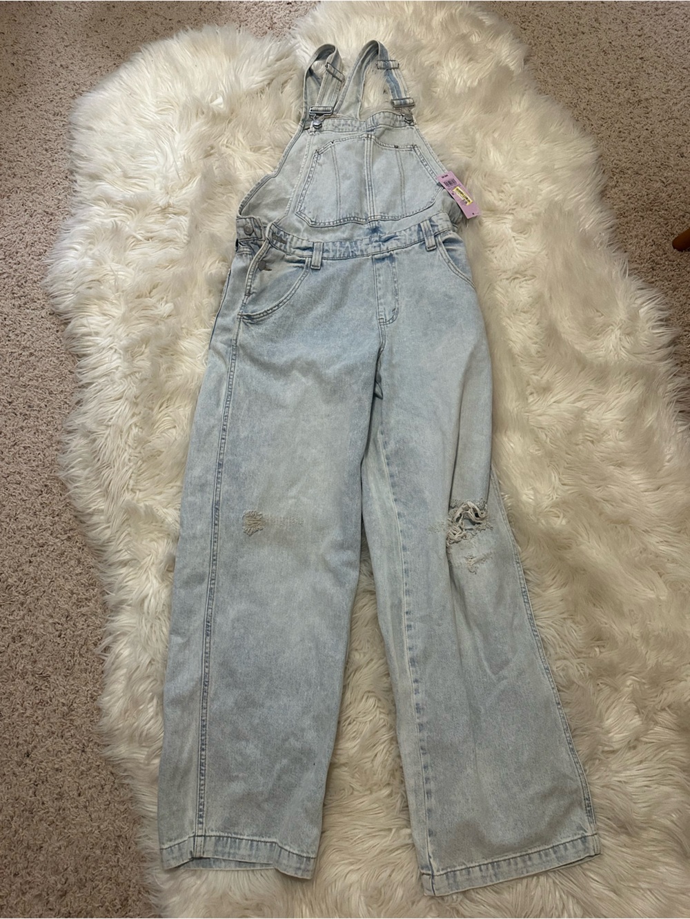 wild fable Light Blue Washed Denim Overalls